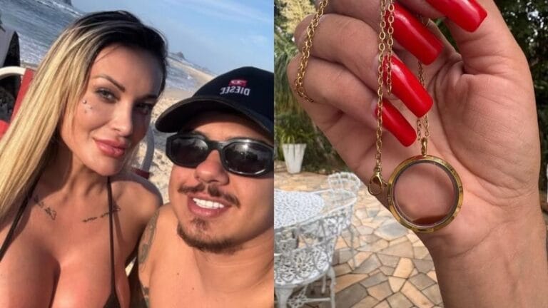 Andressa Urach surpreende ao presentear marido com colar de sangue menstrual