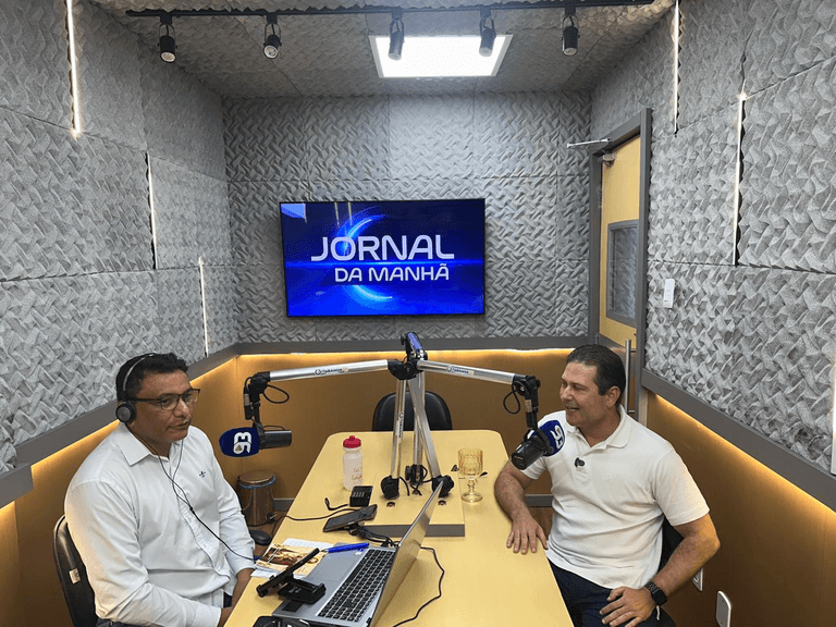 Pré-candidato a deputado federal Marcos Franco participa do Jornal da Manhã na Itabaiana FM