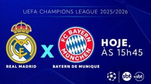 SBT exibe Real Madrid x Bayern de Munique e estreia do São Paulo na Sul-Americana nesta terça-feira