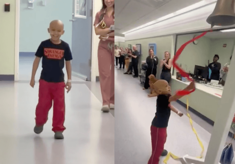 Menino de 8 anos celebra remissão da leucemia com dança e piruetas em hospital do Texas