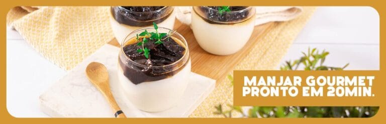Chef Gisele Souza apresenta manjar de copinho com calda de ameixa pronto em 20 minutos