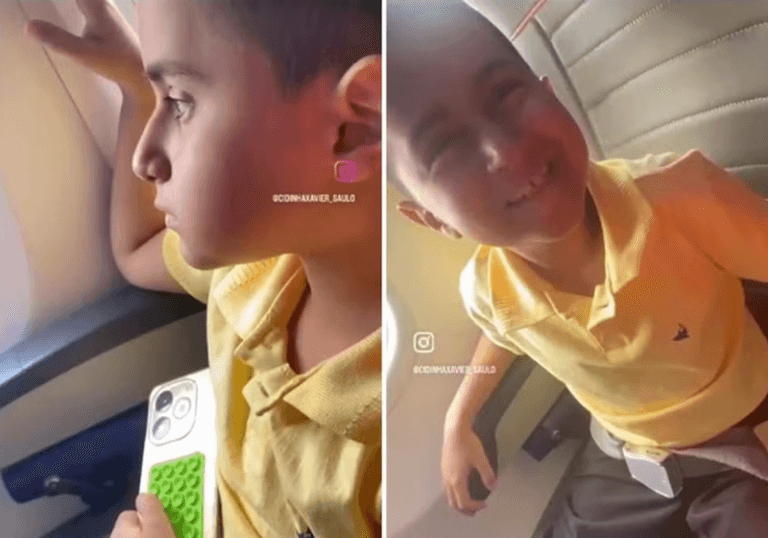 Piloto presta homenagem a menino de 9 anos curado da leucemia durante voo