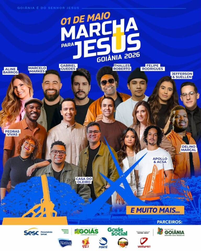 Prefeitura de Goiânia confirma apoio à Marcha para Jesus 2026, prevista para reunir 300 mil pessoas