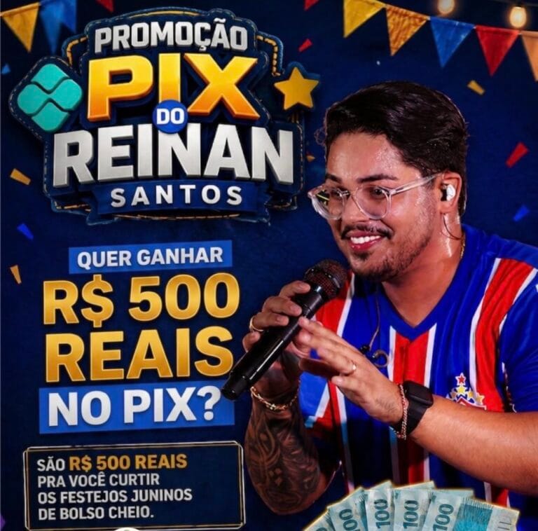 Bolso cheio no São João: Itabaiana FM e Reinan Santos lançam promoção de R$ 500 no PIX