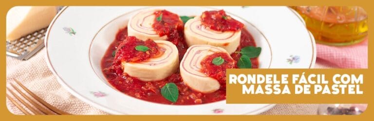 Chef ensina rondelli de presunto e queijo feito com massa de pastel, opção prática para preparar e congelar
