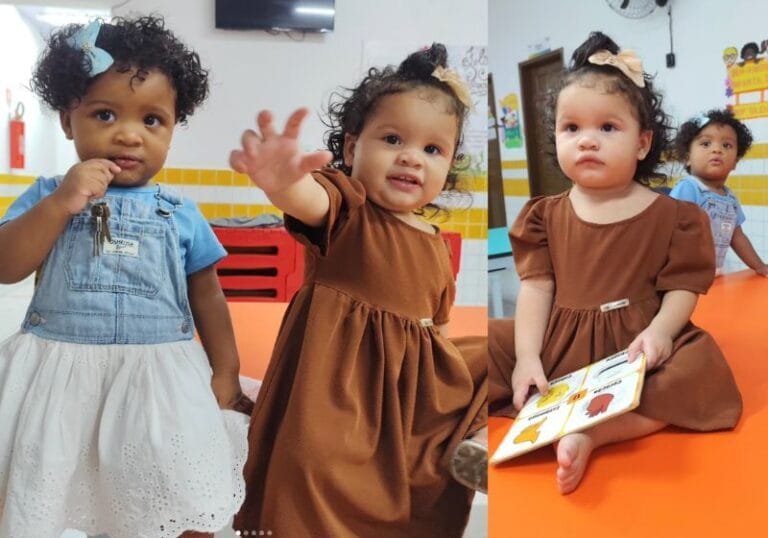 Gêmeas maranhenses de tons de pele diferentes completam 1 ano e meio e conquistam a internet