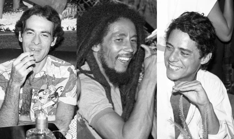 Fotos inéditas mostram Bob Marley cercado por ícones da MPB em festa no Rio em 1980