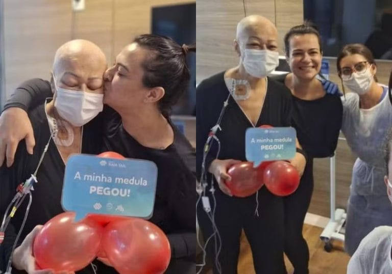 Doação de medula da filha caçula garante recuperação de mãe com leucemia em Florianópolis