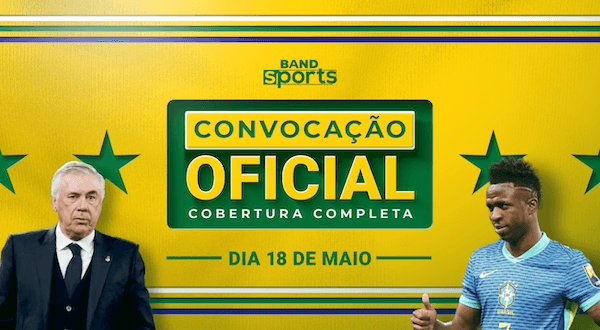 BandSports dedica mais de 10 horas de transmissão à convocação da Seleção Brasileira