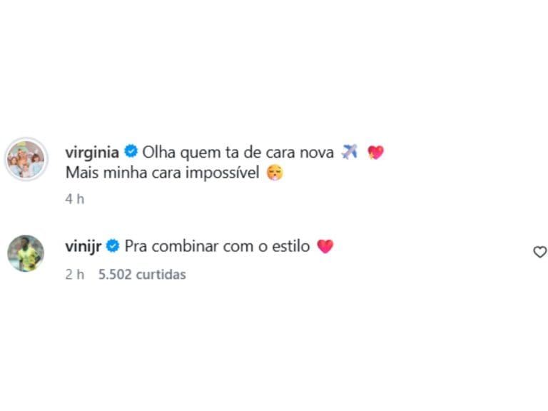 Vini Jr. elogia nova pintura do jatinho de Virginia Fonseca, que mantém imagem de Zé Felipe