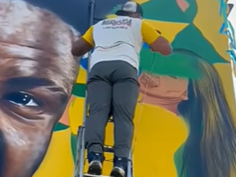 Influenciadora Virginia Fonseca é retirada de mural da Copa em Pouso Alegre após fim do namoro com Vini Jr.