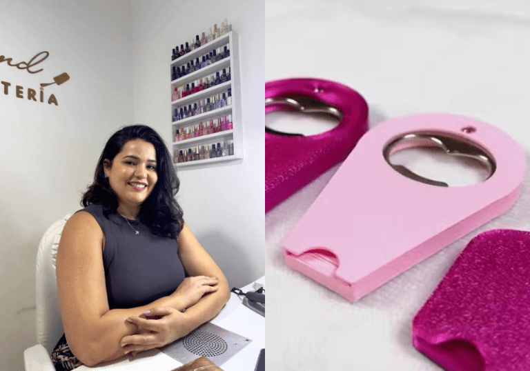 Manicure de Minas cria abridor de latas que protege esmalte e vira sucesso de vendas