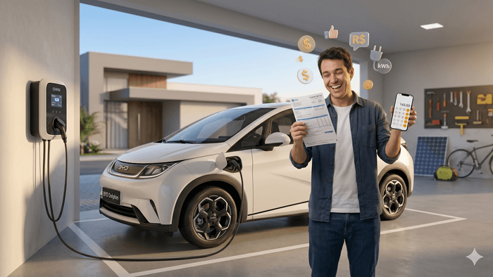 Carro elétrico em casa: veja quanto sobe a conta de luz no mês