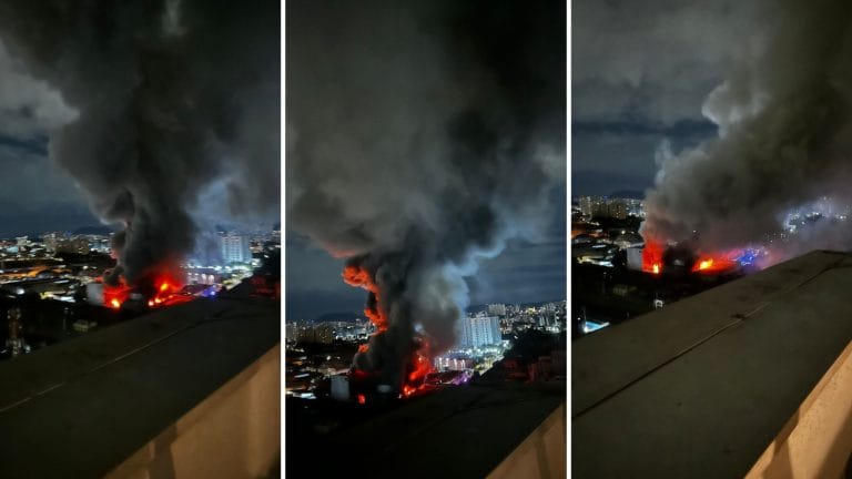 Fogo destrói galpões de peças automotivas na Lapa, SP