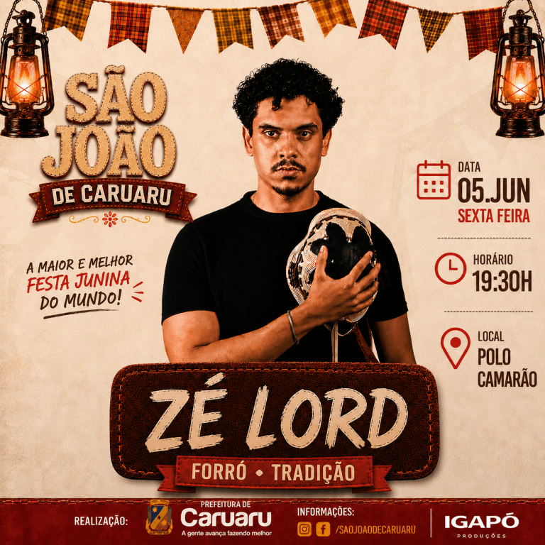 Zé Lord fará estreia no São João de Caruaru em 5 de junho