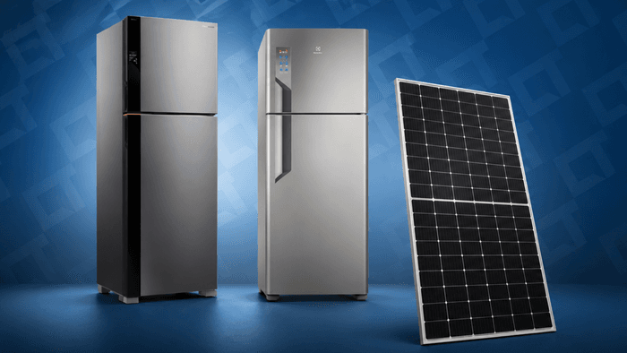 Quantas placas solares são necessárias para alimentar uma geladeira grande o dia todo?
