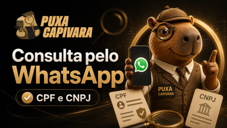 Consulte CPF e CNPJ pelo WhatsApp com Puxa Capivara em segundos