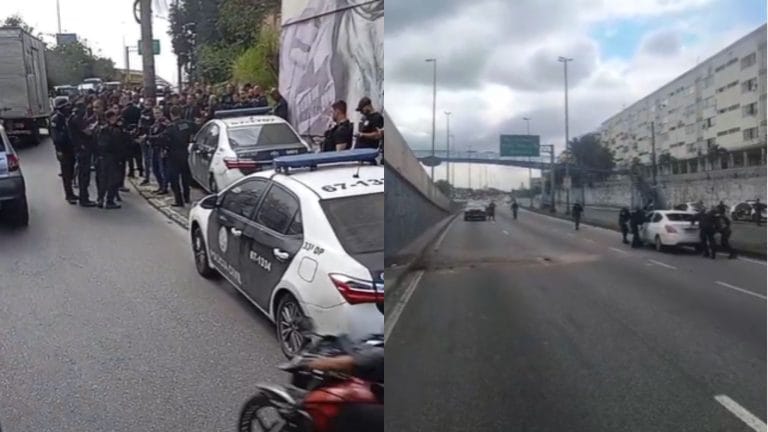 RJ: Policiais civis são baleados em ataque na Avenida Brasil