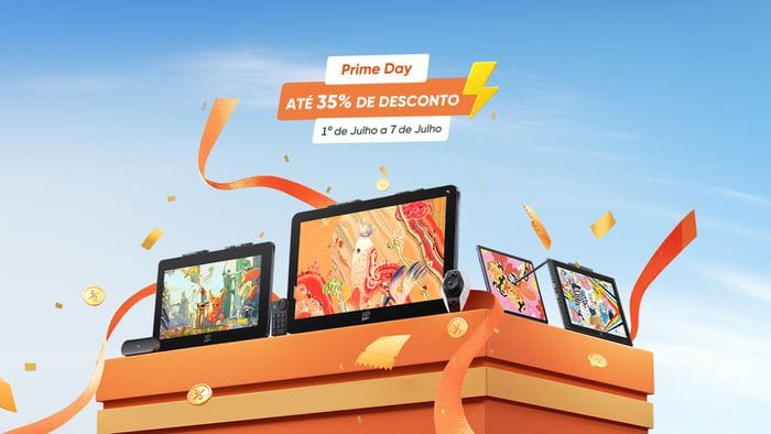 XPPen oferece até 35% de desconto em dispositivos no Prime Day 2026