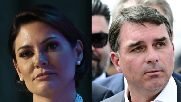 Reencontro de Flávio e Michelle Bolsonaro é considerado “leve” por aliados