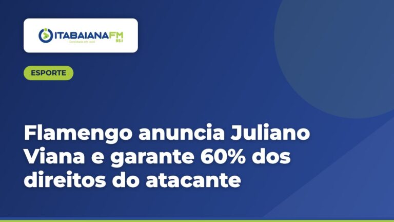 Flamengo anuncia Juliano Viana e garante 60% dos direitos do atacante